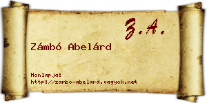 Zámbó Abelárd névjegykártya